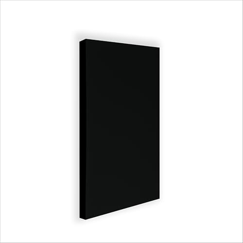 Stop Sound Pannello acustico fonoassorbente, pannelli fonoassorbenti alte prestazioni 124x64x5 Cm (Nero)