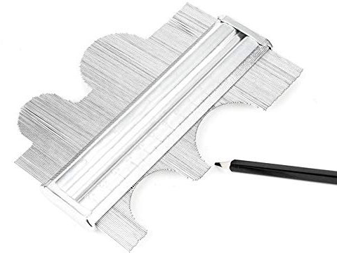 1pc Irregular Perfil De Calibre Duplicador De Metal Gramil De Acero Inoxidable Carpintería Carpintero Medida De Ángulos Digital De Plata 150mm