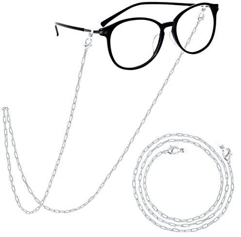 PAVOI 14K Gold Plated Eyeglasses Strap | Glasses Chain for Women | White Gold Eye Glasses Holder Around Neck