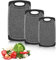 JOYBOY Tabla de cortar,3 Pcs Plástico Tablas de Cortar,ablas de Cocina para Cortar con Ranura para Jugos y Base Antideslizante,Libres de BPA,Apta para Lavavajillas