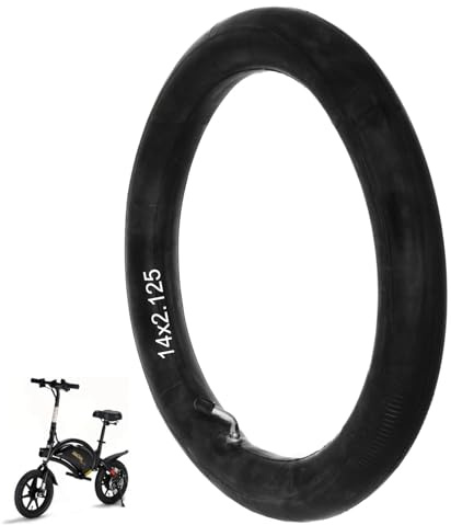 M365Lyon - Camera d'aria 14x2.125 14 Pollici Valvola ad angolo per Draisienne, Bicicletta pieghevole, Passeggino, Bicicletta per bambini Compatibile 14 Pollici Balance Bike (1 Tubo)
