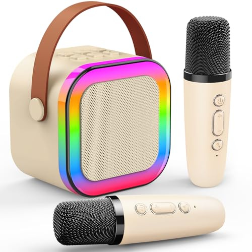 Dislocati Microphone sans Fil pour Enfants,Cadeau Fille 3-12 Ans, Micro Karaoke Enfant Jouet Enfant 3-12 Ans Parfait pour Karaoké, Fêtes et Jeux à la Maison Jouet Musical Portable Cadeaux Noel