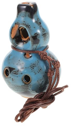 ibasenice 6loch Keramik-alto-okarina C-flöte Für Camping Und Wandern Musikinstrument Mit Blauer Glasur Für Anfänger Und Sammler