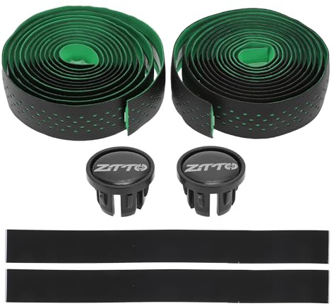 BULLSPANN 2 st cykelstyreband, PU EVA cykelstyrlindor för landsvägscykel, 210 x 3 cm tjocklek 3 mm, grön