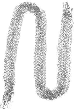 TOPBATHY 10Pièces Chaîne de Suspension Métallique avec Crochets Accrocher Plantes Posters et Décorations Totale