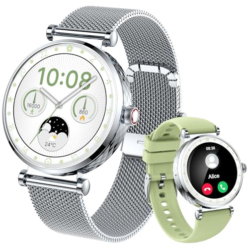 Smartwatch Donna 1.19 AMOLED Display, Orologio smartwatch donna con 110+ modalità sportive/frequenza cardiaca/sonno, Smartwatch IP68 impermeabile per iPhone/Samsung/Android