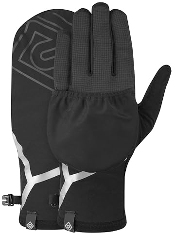 Ronhill Running, Wind-Block Convertible Glove, Black, S