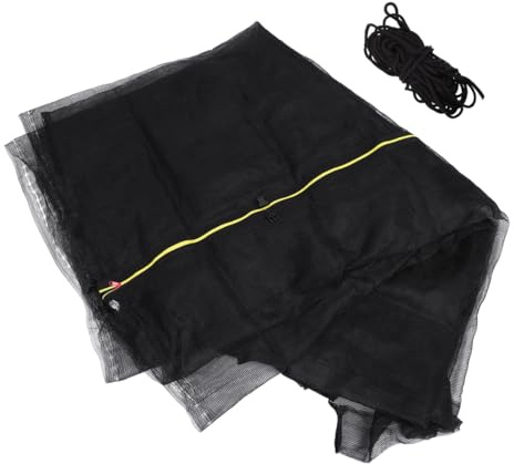 OFFIGAM Rete di Protezione per Trampolino 10 Piedi 6 Aste in Fibra Rete Anticaduta per Letto Saltellante Recinto di Ricambio per Trampolino da Giardino Sicurezza
