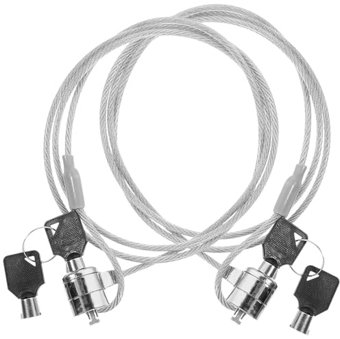 TOPPERFUN Candado para Portátil Llave 12 M Cable de Seguridad Antirrobo 2 Unidades Compatible Ranuras Estándar Bloqueo Portátil y Estación de Acoplamiento Uso Doméstico
