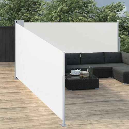 Generico Tenda da Sole Laterale Retrattile Crema 100x1000 cm,Ombrelloni e Parasole