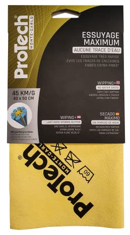 ProTech - Chiffon Professionnel en Microfibre pour Essuyage Optimal - Très Grande Absorption - Rapide - sans Traces - Anti Calcaire - Taille XXL 40 x 50 cm