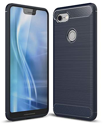 CruzerLite Case for Google Pixel 3 XL Case, Flexible Slim Case with Leather Texture Grip and Shock Absorption TPU Cover for Google Pixel 3 XL (Black)