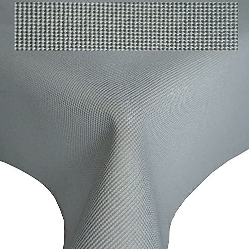 EMHELLE Gartentischdecke Balkon Terrasse rund oval eckig Außen Innen (Silber, 130 Rund)