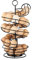 QUTREY Portauova in metallo nero, design a spirale con cestino portaoggetti per piano di lavoro, cucina, 2 binari per uovo med