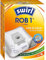 Swirl ROB 1 EcoPor Staubsaugerbeutel (4 Beutel), reißfeste Staubbeutel für einige Absaugstationen von iRobot, 99,9 % Filterung von Hausstaub & allergenem Feinstaub