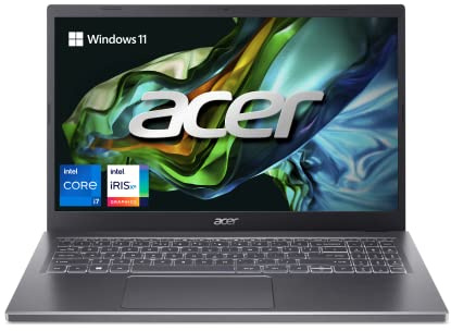 Acer Aspire 5 15 Slim Laptop | 15.6 FHD (1920 x 1080) IPS |Core i7-1355U | Intel Iris Xe Graphics | 16GB LPDDR5 | 512GB Gen 4 SSD | Wi-Fi 6E | USB4/Thunderbolt 4 | Backlit KB | A515-58M-7570, Gray
