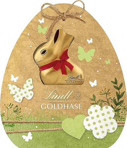 Lindt Schokolade Geschenk Nature Edition | 345 g Tasche | GOLDHASE, Mini GOLDHASE, Nougat Eier, Vanille Trüffel Eier, Mousse au Chocolat Eier | Osterschokolade | Schokoladengeschenk