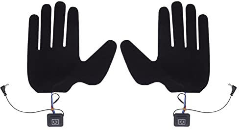 Shipenophy Elektrische Heizhandschuhe Pads, Handschuh Heizblatt 5 Finger Ultra Dünn für Innen zum Wandern