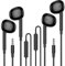 MOSWAG In Ear Kopfhorer mit Kabel, 3,5 mm Klinkenstecker, Extra Bass, Gerauschisolierend, mit Mikrofon, fur iPod,MP3, Huawei, Samsung, leichte Kopfhrer mit Lautstarkeregler