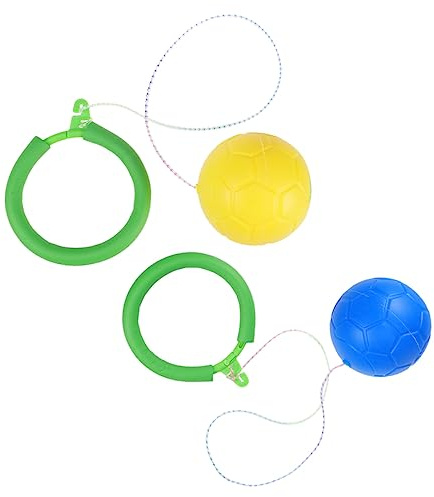 VICASKY 2 anelli di salto per bambini, giocattoli per bambini, attrezzi da fitness, corda per saltare, anello per saltare single football, sport, flummi hyun, danza in PVC