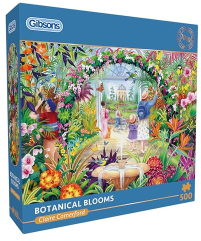 Gibsons Botanical Bloom 500 piece jigsaw puzzle for adults B Corp