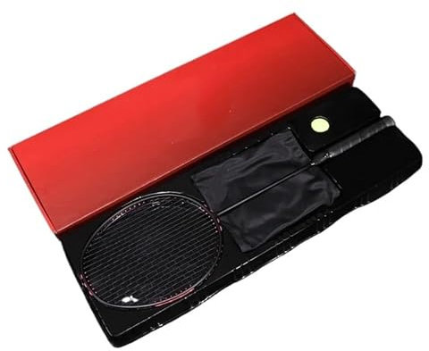 ZQINGQING Badminton Set Raqueta de bádminton Offense 6U/72 g/G5, máx. 16 kg, Fibra Carbono (Incluye Bolsa y Cuerda)(Noir)