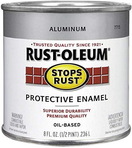 Rust-Oleum 7715730 Protective Enamel 1/2 Pint Oil Base Paint, Aluminum