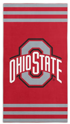 Northwest NCAA Ohio State Buckeyes Unisex-Adult Beach Towel, 30 x 60, Stripes