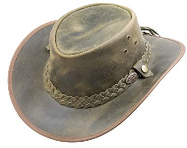 Black Jungle Bulat Sombrero de Piel, Sombrero del Oeste de Australia, Sombrero de Vaquero Bronceado (Caqui, XXL)