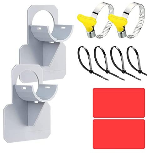 KATELUO 2 PCS Support de Tuyau D'eau, Empêche de Tomber, Accessoire de Piscine, pour Tuyaux d'un Diamètre de 26-38mm (Gris)