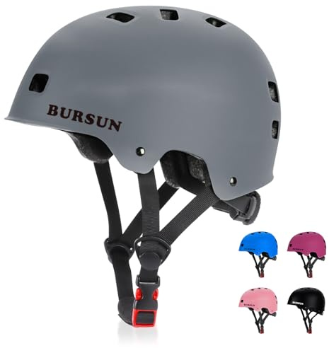 Bike Skateboard Helmet for Ages 5-8-14-16 Kids Youth Adults, Adjustable Multi-Sport Helmet for Scooter Bicycle Roller Skate Inline Skating Rollerblading Hoverboard Longboard, 3 Sizes
