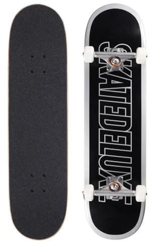 skatedeluxe | Outline - 8 | Skateboard Komplettboard | Holz Deck, inkl. Urethan-Rollen, Griptape, Kugellager | Skateboard Kinder ab 8 Jahre & Erwachsene, Komplettes Skateboard Anfänger & Pro