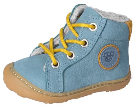 RICOSTA Unisex Winterstiefel Georgie, Baby und Kleinkinder Lauflernschuhe, Weite: Mittel, lose Einlage, terracare, Pavone/gelb (140), 21 EU