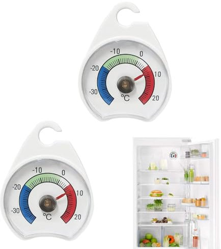 2 Pcs Freezer Thermometer, Fridge Thermometer, Freezer Thermomete Uk, Fridge or FreezerS Thermome52 Mm Dial, Colour Coded Zones. Restaurants, Bars, Cafes