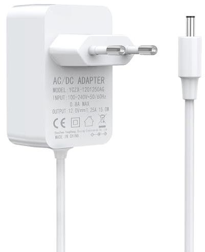 15W Netzteil für Echo Dot (3rd 4th 5th Gen), Echo Show 5(1st 2nd Gen), Echo Spot, Echo Dot Kids Edition, Fire TV Cube Ladegerät Netzadapter, 1.5M Netzkabel, Weiß