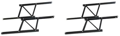 jojofuny 2 Paar Heberahmen für Couchtische Federhalterung für den Schreibtisch Werkbank Hardware-Hebegestell hubtisch lift top table Federrahmen aus Eisen Unterstützung für Teetische Black