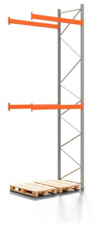 REGALWERK Palettenregal Artus - Anbauregal mit 3 Ebenen - Fachlast 3.000 kg - 5.500 x 1.900 x 1.100 mm (HxBxT) - Schwerlastregal