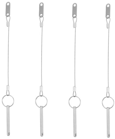 Outanaya 4piezas Pasadores De Seguridad De Liberación Rápida con Anillo Acero Carbono Pasadores De Resorte para Equipamiento Marítimo y Bimini Tops Automático y Fiable para Vehículos