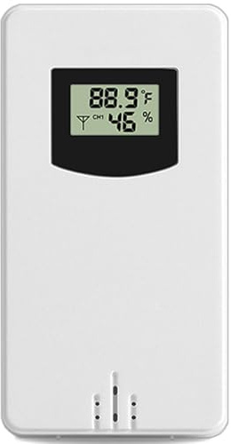 Digital Indoor Outdoor Wireless Remote Sensor, Temperature and Humidity Meters, Sutible for Weather Station with Rain Gauge (3378R)