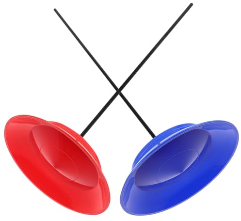 Gadpiparty 2pcs Jonglierteller, Teller Drehen Mit Stab, Gleichgewichtsspielzeug für Kinder Und Erwachsene, Performance-Requisiten zum Jonglieren