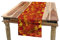 ABAKUHAUS Orange Tischläufer, Herbst Ahornblätter, Esszimmer Küche Rechteckiger Dekorativer Tischläufer, 40 x 180 cm, Dunkelorange