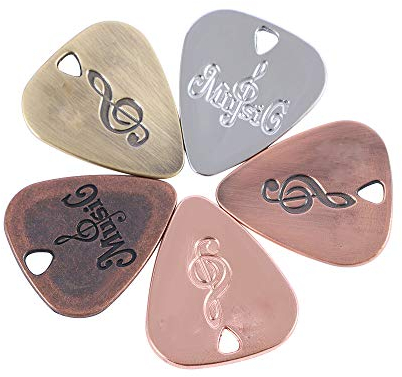 IKAAR 5 Stück Plektren Gitarrenplektren Plektrum für Akustikgitarre, E-Gitarre, Ukulele, Bass, Guitar Picks, Zubehör für Gitarre