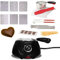 Total Chef Chocolate Melting Pot Fondue Sets with 8.8oz 250g Capacity Electric Small Hot Chocolatier Cheese Machine DIY Candy Maker 32-Piece Accessory Tool Kits for Kids Birthday Party Workshop Black