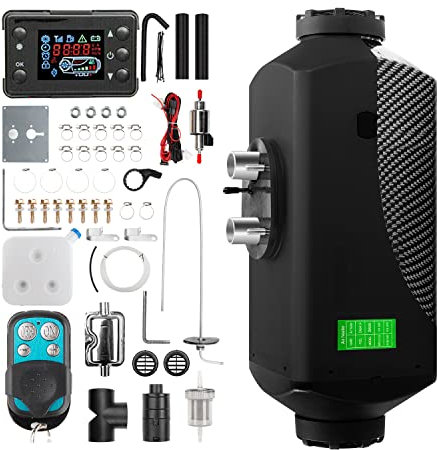 1inchome Standheizung, Standheizung Diesel, 12V Lufterhitzer, 2KW/5KW/8KW Air Diesel Heizung mit Schalldämpfer, LCD Schalter u. Fernbedienung für Auto RV Boote LKW KFZ PKW Wohnmobil
