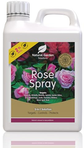Organic Rose Spray Big Value 2.5L Refill Black Spot Greenfly Whitefly Blackfly Aphids Scale Powdery Mildew