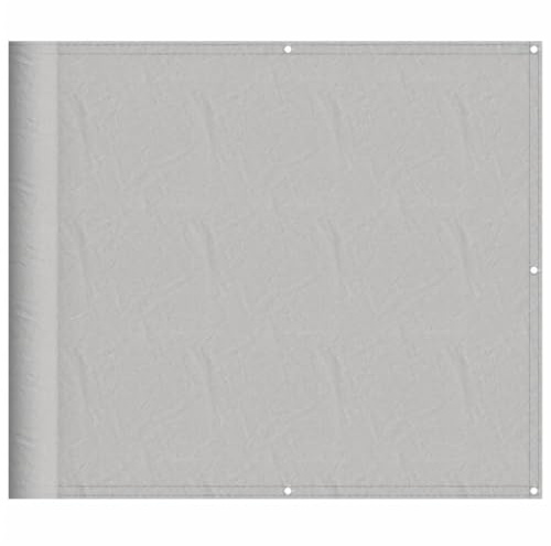 vidaXL Balkon Sichtschutz, Balkonbespannung mit Aluminium-Ösen, Balkonverkleidung Wasserfest, Balkonabdeckung Windschutz, Hellgrau 90x500cm 100% Polyester Oxford