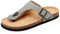 Asifn Damen Slide Herren Kork Fußbett Sandale Flache Einstellbare Lederriemen Schnalle Casual Offene Zehe Schuhe Wildleder Flip-Flops Sommer（Grün,44/45 EU,43 Markengröße