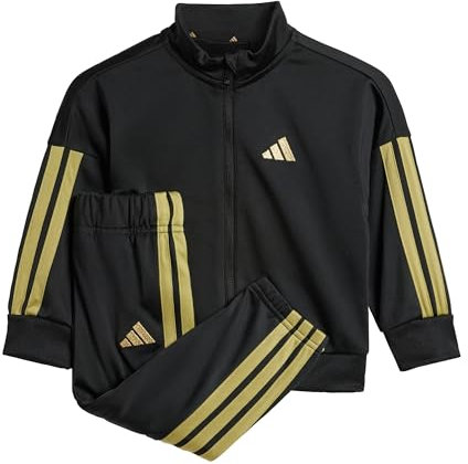 adidas Unisex Baby ESSENTIALS CLIMACOOL TRACKSUIT, Black/Gold Metallic, 6-9 Months
