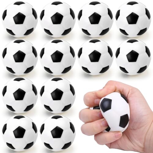 Augesak 12 Piezas Mini Fútbol, Pelota Antiestres, Pelotas Pequeñas de Espuma, Squeeze Ball, Pelota Saltarina