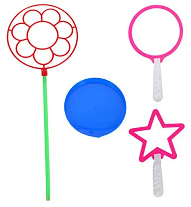 BESTonZON Seifenblasenmaschine für Den Außenbereich 4-teiliges Seifenblasenstab-Set Biegefest für Jungen- und Mädchenpartys